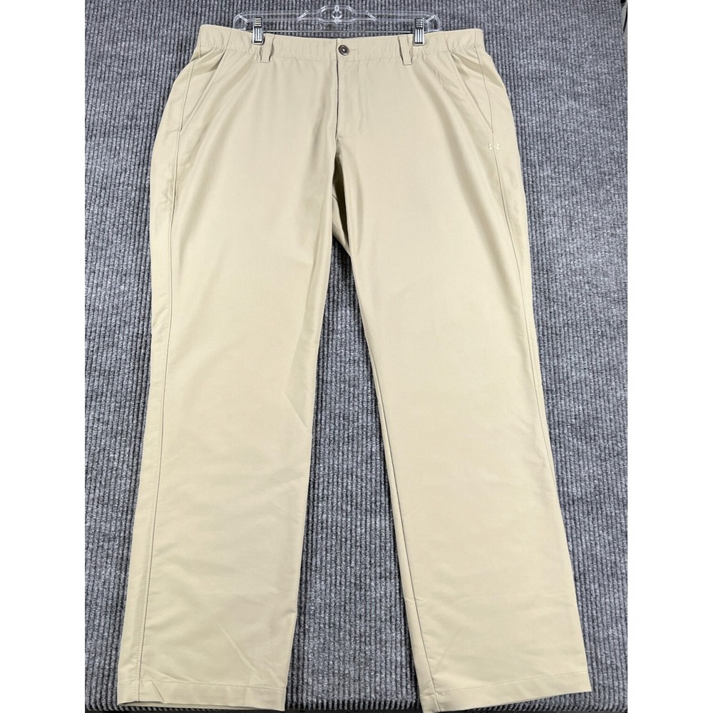 Under Armour Chino Golf Pants Mens 38x32 Beige Lightweight Casual Outdoor